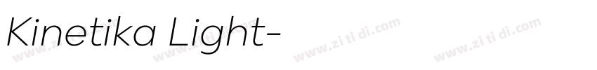 Kinetika Light字体转换